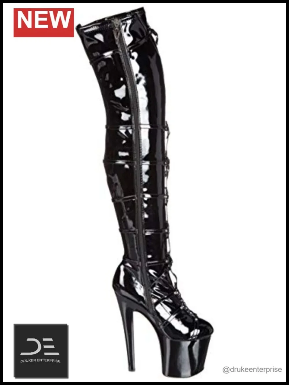 Fetish Platform Over-the-Knee Boots